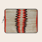 Antique Navajo Rug With Chevron Stripes Print Laptop Sleeve Gallery Image 1