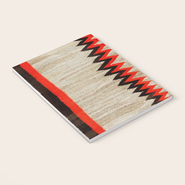 Antique Navajo Rug With Chevron Stripes Print Notebook Gallery Image 3