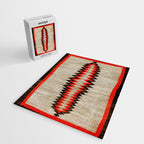 Antique Navajo Rug With Chevron Stripes Print Jigsaw Puzzle Gallery Image 2