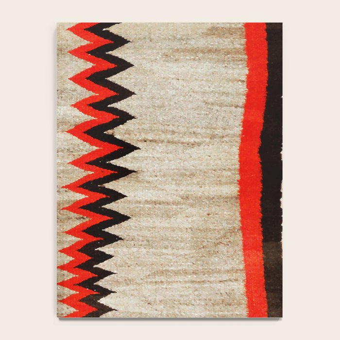 Antique Navajo Rug With Chevron Stripes Print Notebook Gallery Image 4