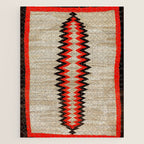 Antique Navajo Rug With Chevron Stripes Print Jigsaw Puzzle Gallery Image 1