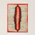 Antique Navajo Rug With Chevron Stripes Print Stationery Card Gallery Image 2