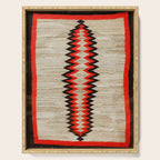 Antique Navajo Rug With Chevron Stripes Print Serving Tray Gallery Image 1