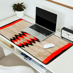 Antique Navajo Rug With Chevron Stripes Print Desk Mat Gallery Image 2