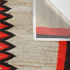 Antique Navajo Rug With Chevron Stripes Print Wall Tapestry Gallery Image 3
