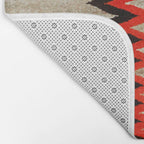 Antique Navajo Rug With Chevron Stripes Print Bath Mat Gallery Image 2