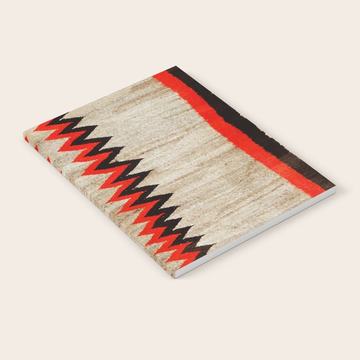 Antique Navajo Rug With Chevron Stripes Print Notebook Gallery Image 2