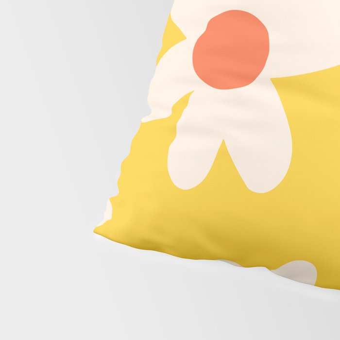 Happy Golden Daisies | Yellow Daisies | Summer Flowers Pillow Sham Gallery Image 4