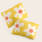 Happy Golden Daisies | Yellow Daisies | Summer Flowers Pillow Sham Gallery Image 3