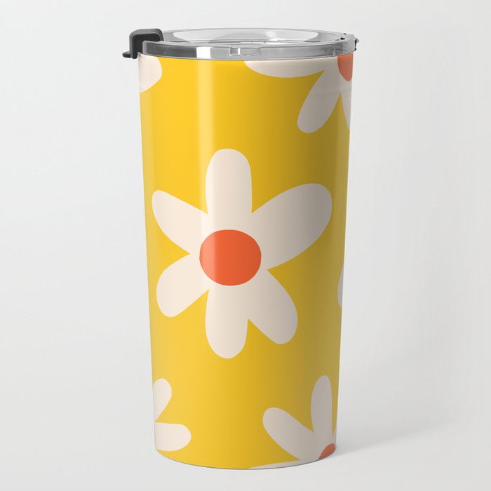 Happy Golden Daisies | Yellow Daisies | Summer Flowers Travel Mug Gallery Image 3