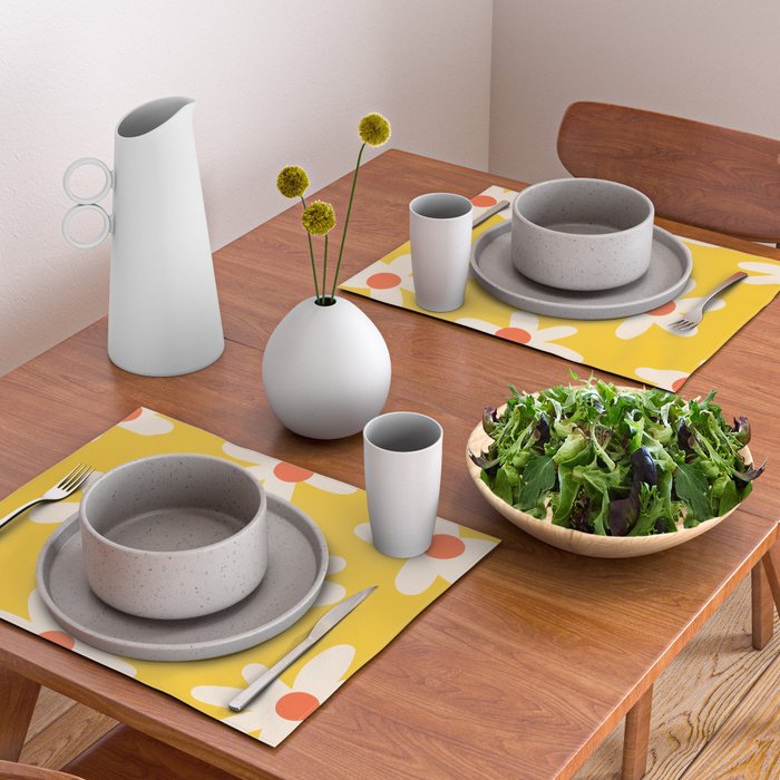 Happy Golden Daisies | Yellow Daisies | Summer Flowers Placemat Gallery Image 2