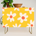 Happy Golden Daisies | Yellow Daisies | Summer Flowers Credenza Gallery Image 1