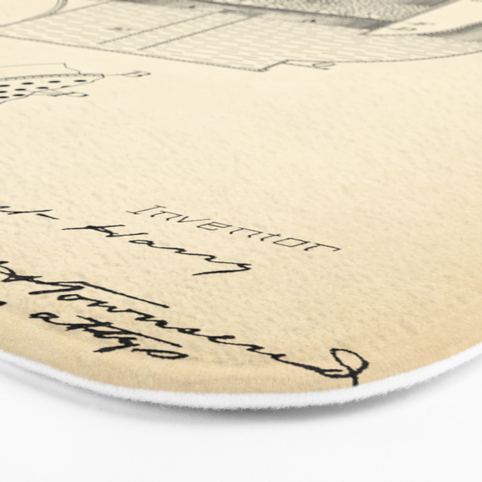 Coffee Pot vintage patent Bath Mat Gallery Image 3