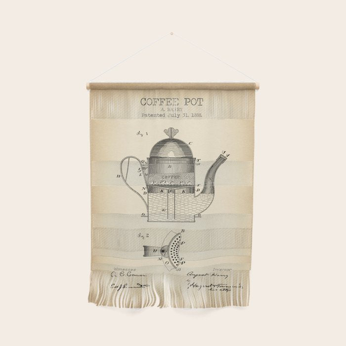 Coffee Pot vintage patent Wall Hanging Gallery Image 1