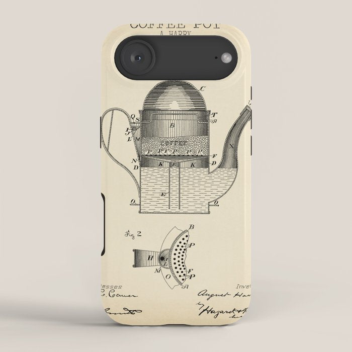 Coffee Pot vintage patent iPhone Case Gallery Image 2