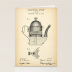 Coffee Pot vintage patent Stationery Card Gallery Image 2