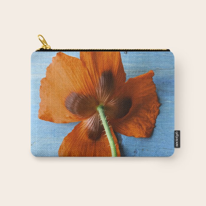 Red Poppy on Blue Carry All Pouch Gallery Image 1