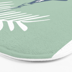 Cheerful twinkle Christmas star mint Bath Mat Gallery Image 3