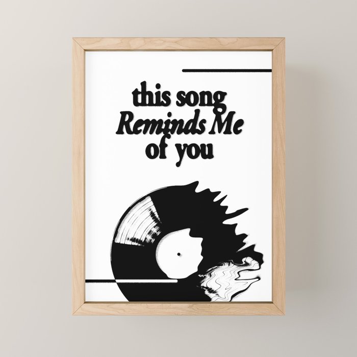 This Song Reminds me of You - Wavy Mini Art Print Gallery Image 1