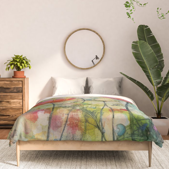 Wildflower Late Summer Botanical Art Comforter Gallery Image 3