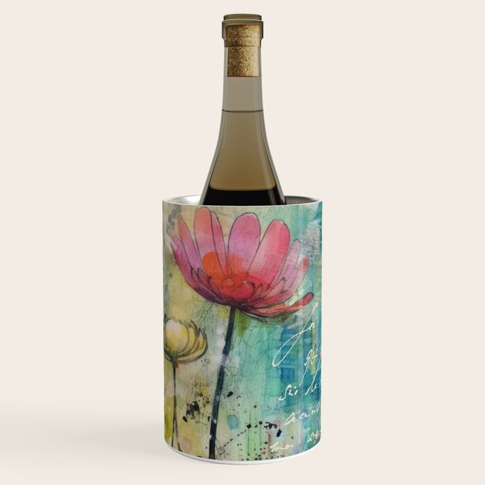 Wildflower Late Summer Botanical Art Wine Chiller Gallery Image 3