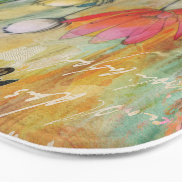 Wildflower Late Summer Botanical Art Bath Mat Gallery Image 3
