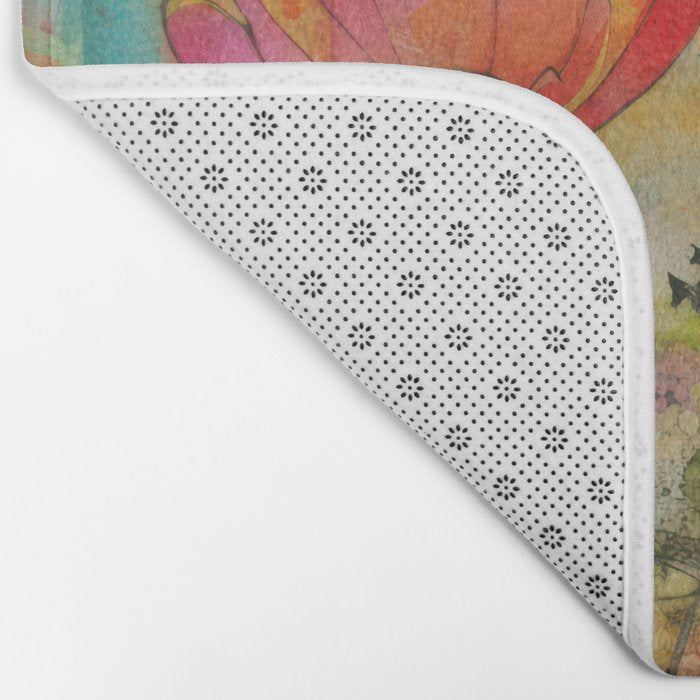 Wildflower Late Summer Botanical Art Bath Mat Gallery Image 2