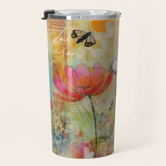 Wildflower Late Summer Botanical Art Travel Mug Gallery Image 3