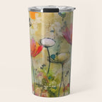Wildflower Late Summer Botanical Art Travel Mug Gallery Image 1