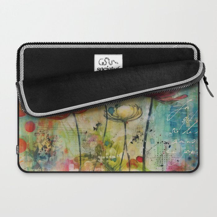 Wildflower Late Summer Botanical Art Laptop Sleeve Gallery Image 2