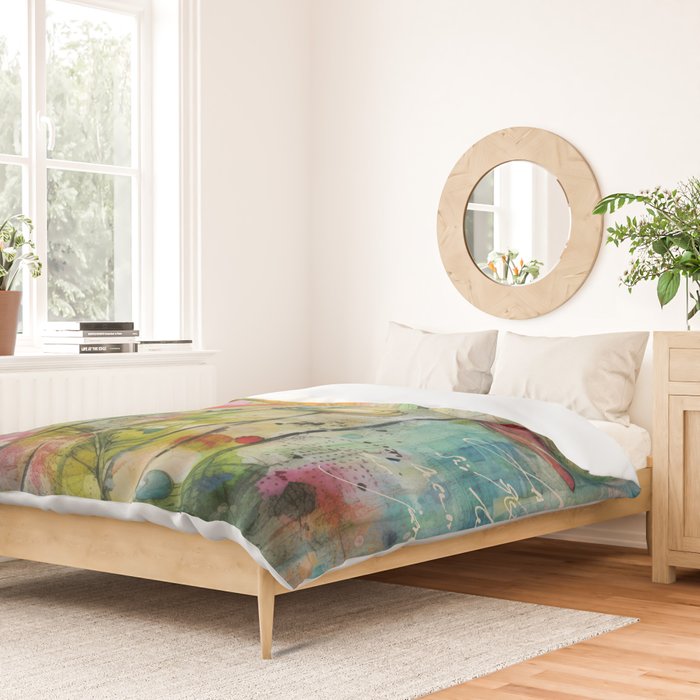 Wildflower Late Summer Botanical Art Duvet Cover Gallery Image 2