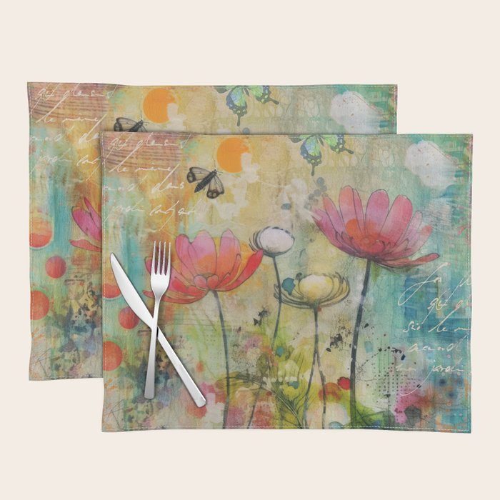 Wildflower Late Summer Botanical Art Placemat Gallery Image 1