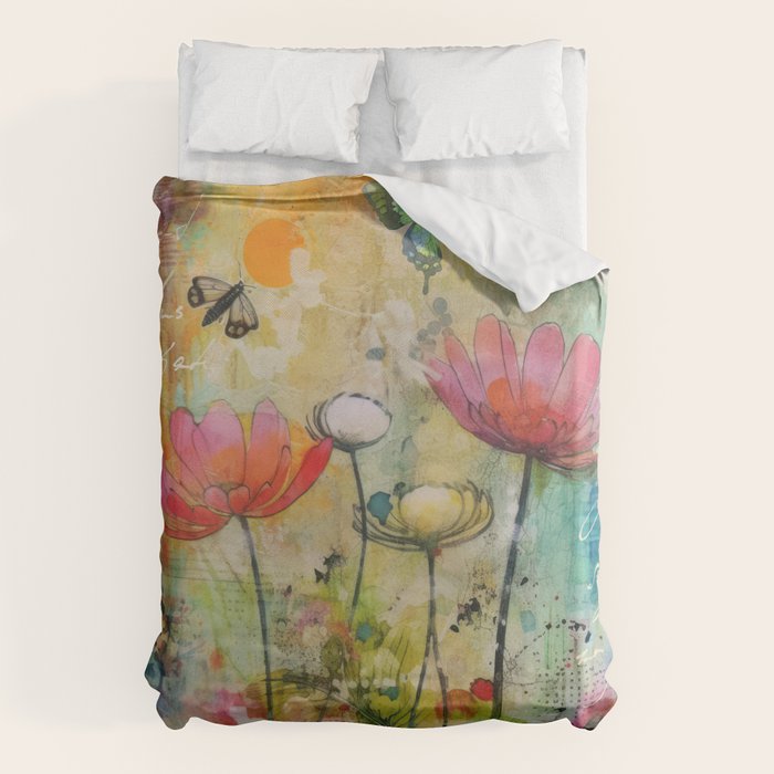 Wildflower Late Summer Botanical Art Duvet Cover Gallery Image 6