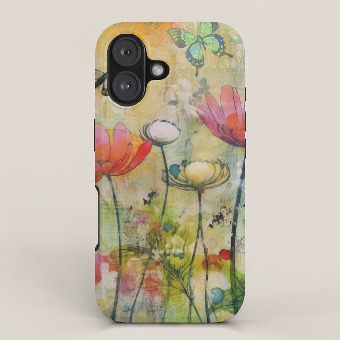 Wildflower Late Summer Botanical Art iPhone Case Gallery Image 1