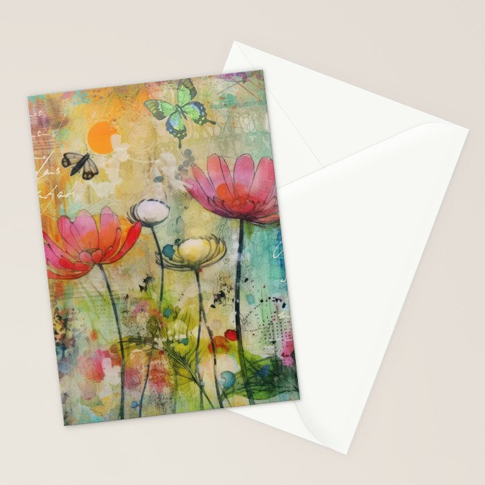 Wildflower Late Summer Botanical Art Stationery Card Gallery Image 2