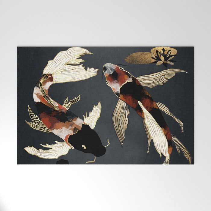 Metallic Koi IV Welcome Mat Gallery Image 1