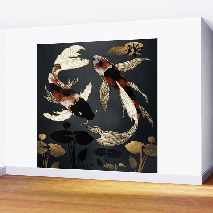 Metallic Koi IV Wall Mural Gallery Image 2
