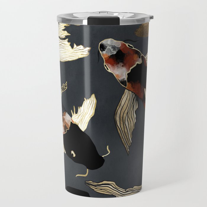 Metallic Koi IV Travel Mug Gallery Image 1