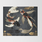Metallic Koi IV Throw Blanket Gallery Image 2
