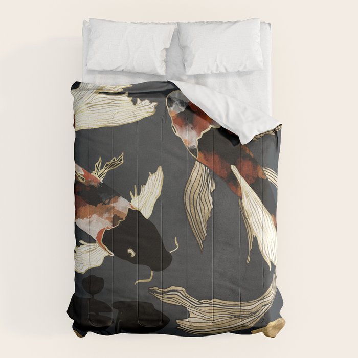 Metallic Koi IV Comforter Gallery Image 1