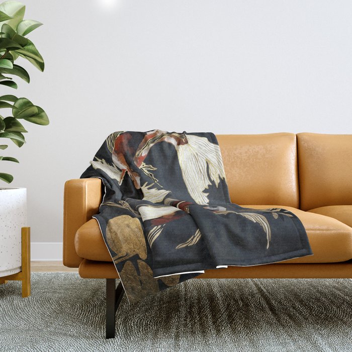 Metallic Koi IV Throw Blanket Gallery Image 1