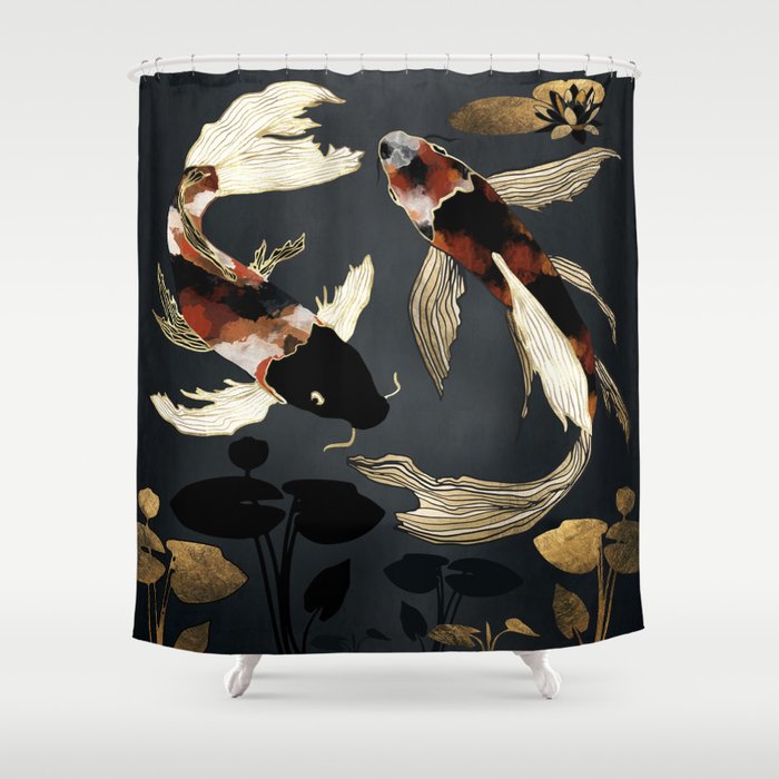 Metallic Koi IV Shower Curtain Gallery Image 1