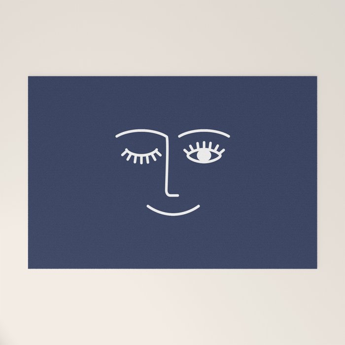 Wink (Navy) Welcome Mat Gallery Image 1