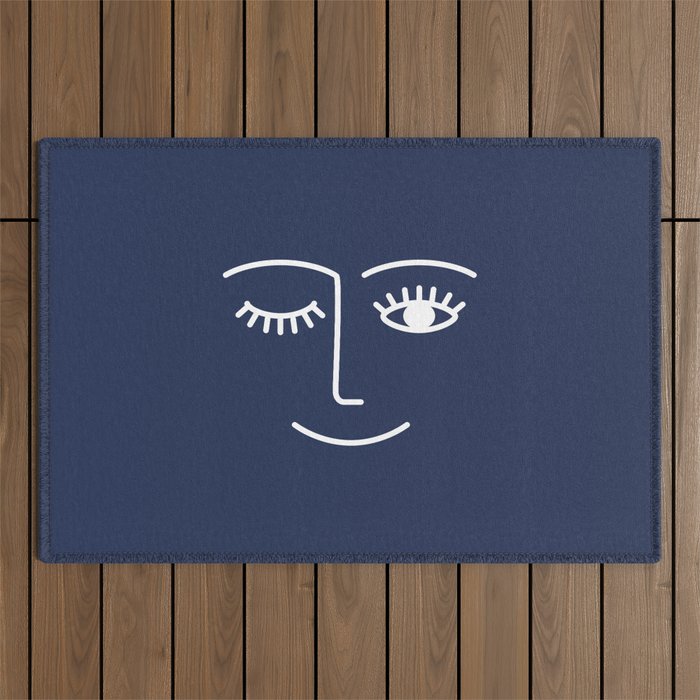 Wink (Navy) Outdoor Rug Gallery Image 1