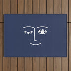 Wink (Navy) Outdoor Rug Gallery Image 1