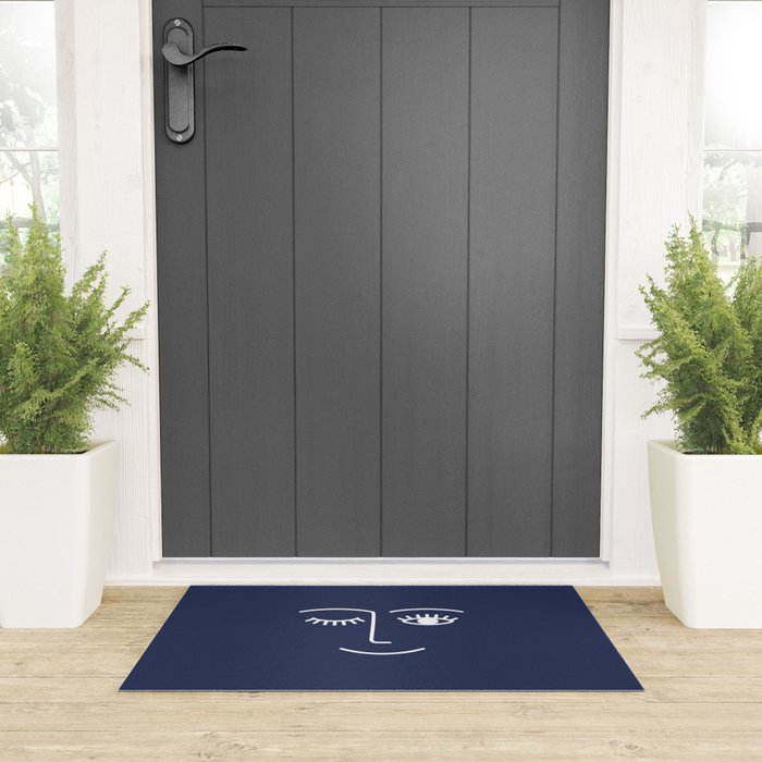 Wink (Navy) Welcome Mat Gallery Image 3