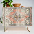 turkish floral - orange & olive green Credenza Gallery Image 1