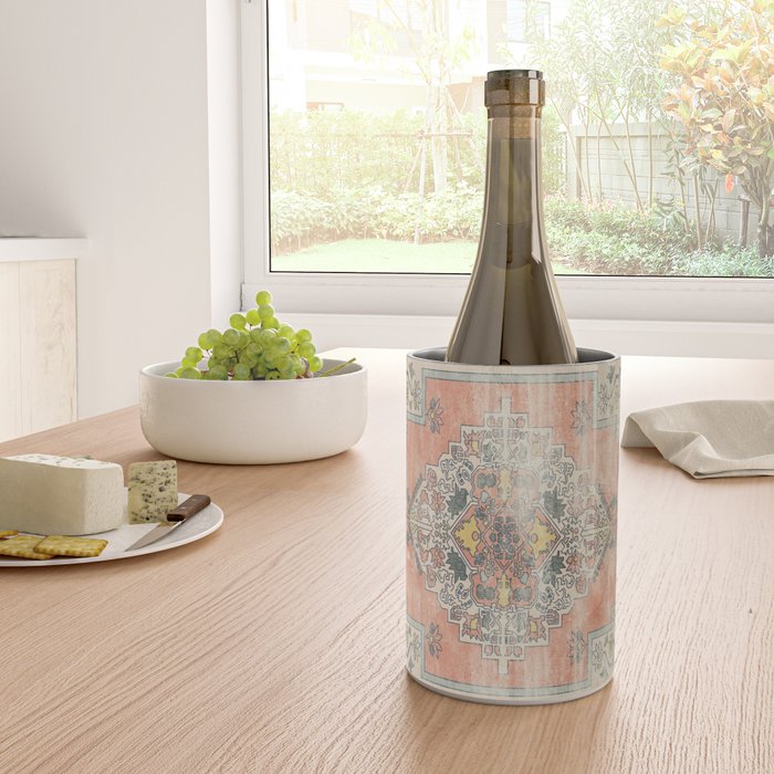 turkish floral - orange & olive green Wine Chiller Gallery Image 4
