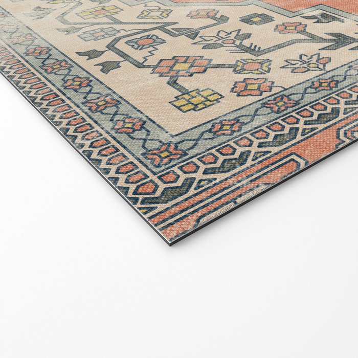 turkish floral - orange & olive green Welcome Mat Gallery Image 2
