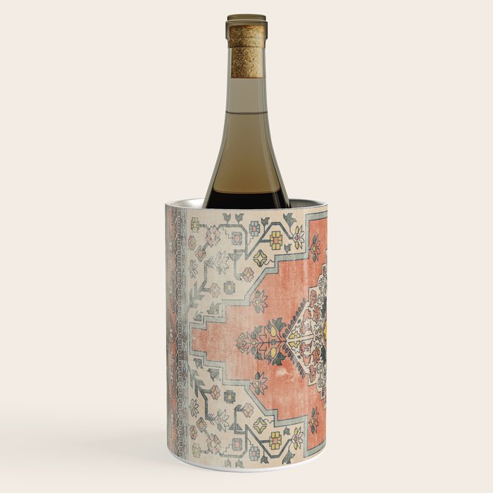 turkish floral - orange & olive green Wine Chiller Gallery Image 2